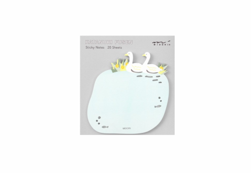 Midori Karteczki Samoprzylepne Katanuki Fusen Sticky Notes Łabędzie