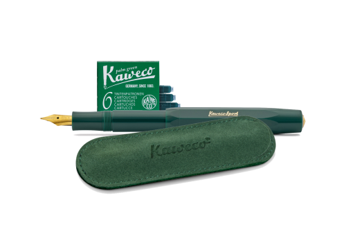 Zestaw z piórem Kaweco Classic Sport zielony