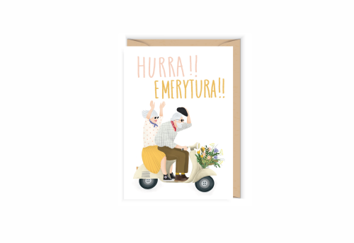 Cudowianki Kartka - Hurra Emerytura!