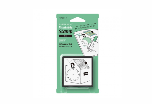 Midori pieczątka Paintable Stamp Pre-inked Zegar