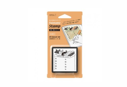 Midori pieczątka Paintable Stamp Pre-inked Lista zakupów