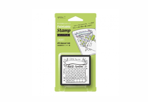 Midori pieczątka Paintable Stamp Pre-inked Habit Tracker