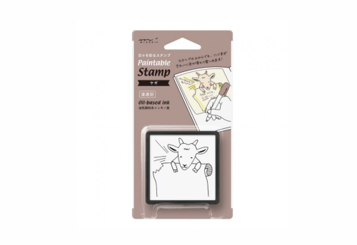Midori pieczątka Paintable Stamp Pre-inked Koza