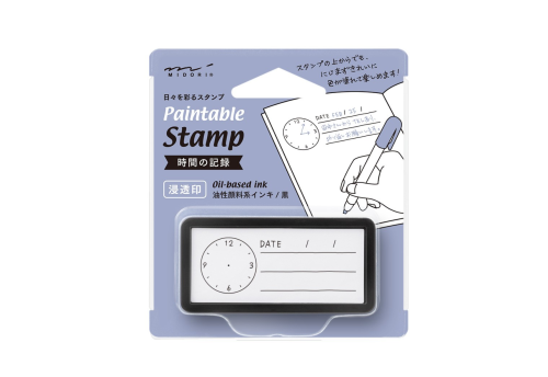 Pieczątka Midori Paintable Stamp Pre-inked Half Size Tracker Czasu