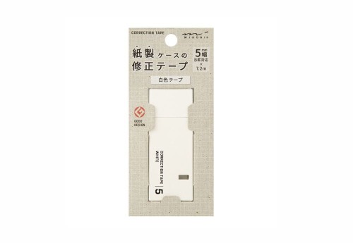 Midori Korektor Correction Tape Biały