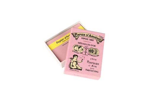 Papier d'Arménie - pachnący papier - Rose VINTAGE BOX (6 sztuk)