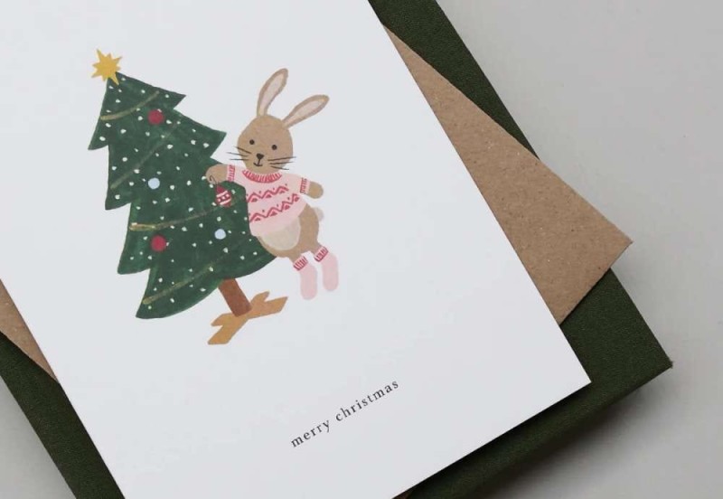 noteka kartotek kartka świąteczna bunny christmas 2.jpg