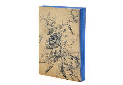 Slow Design Notes Canvas Book #14 Blue Flower