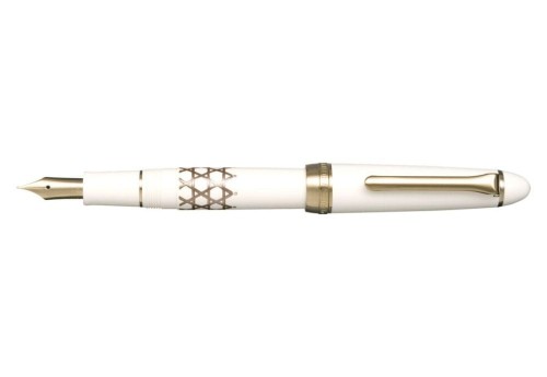 Sailor Pióro wieczne 1911 Classic KO Bamboo Mesh SV White Białe - limitowana edycja 2023
