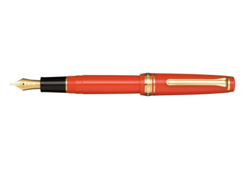 PROFESSIONALGEAR Slim Gold Fountain Pen red.jpg