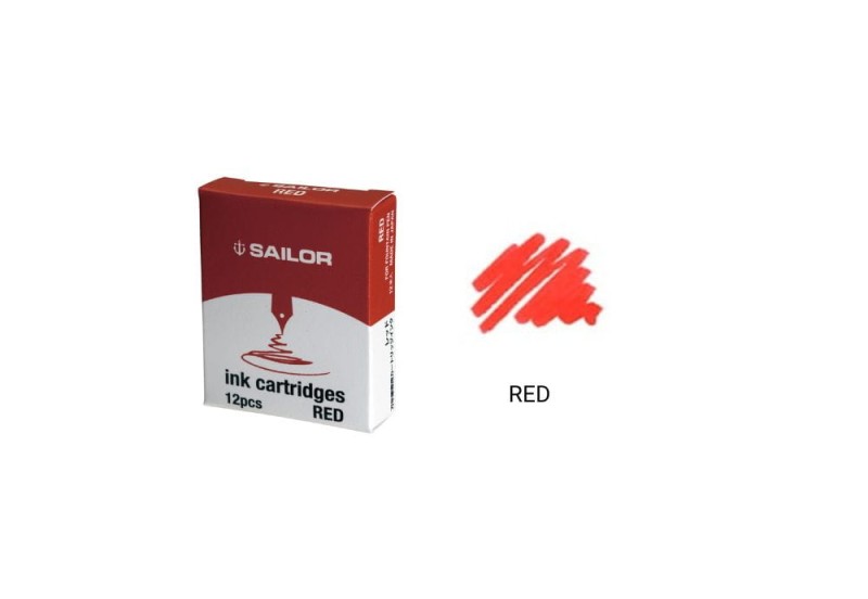 NOTEKA Sailor naboje jentle ink atramentowe red czerwone.jpg