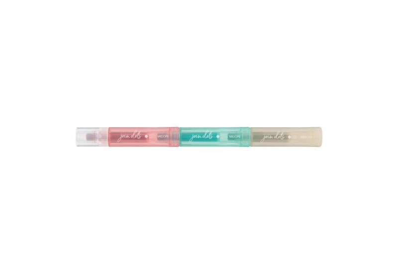 Noteka Zakreślacze Midori Connecting Pen Join Dots Milky (2).jpg