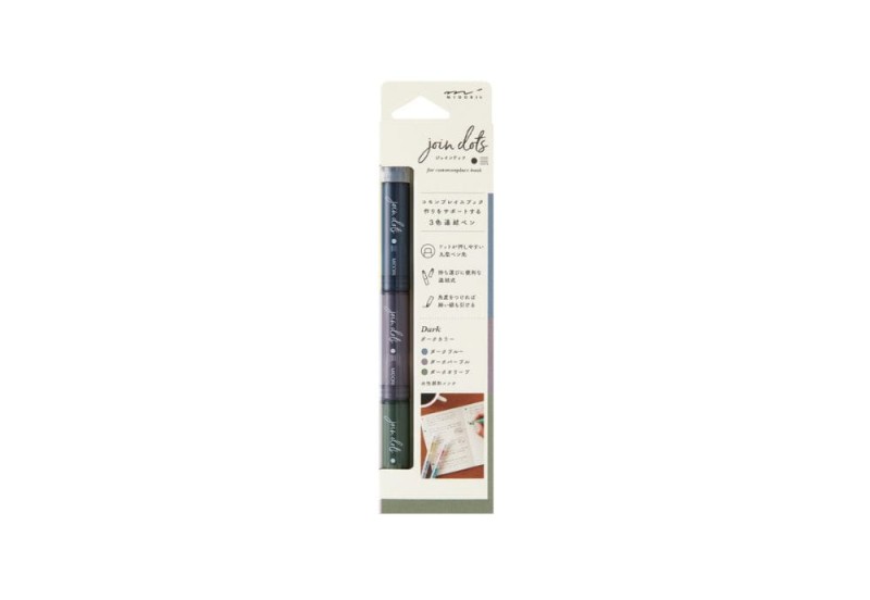 Noteka Zakreślacze Midori Connecting Pen Join Dots Dark.jpg