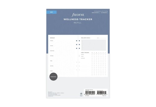 Filofax - Wkład do organizera A5 - monitorowanie zdrowia / Wellness Tracker Minimal