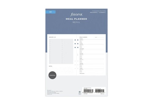 Filofax - wkład do organizera A5: planer posiłków / Meal Planner