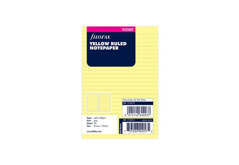 noteka filofax wkład pocket classic żółty.jpg