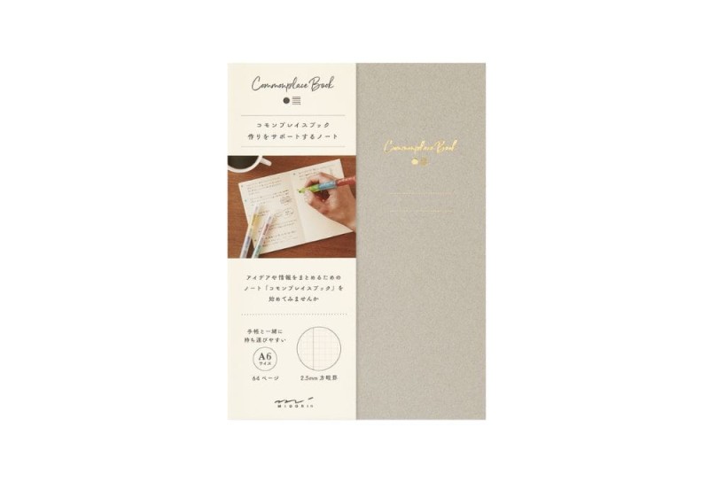 NOTEKA Notatnik Midori Commonplace Book A6 szary.jpg