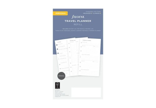 Filofax - Wkład do organizera Personal Planner Podróży / Travel Planner Refill