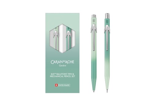 Caran d'Ache Zestaw Misty Forest - długopis 849  i ołówek 844 0,5 mm