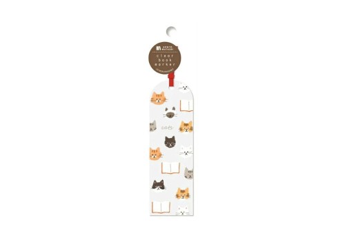 Furukawashiko Zakładka HONTOWATASHI Clear Bookmark - Koty