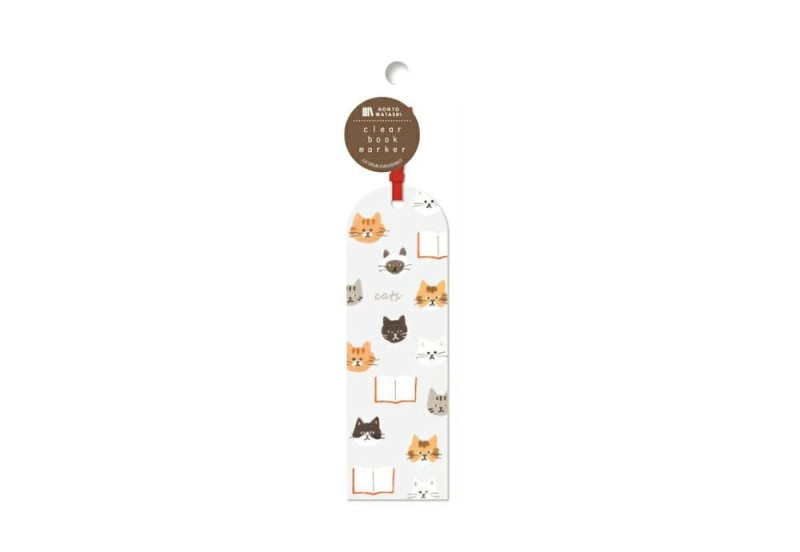 Furukawashika Zakładka Clear Bookmark HONTOWATASHI Cats NOTEKA.jpg