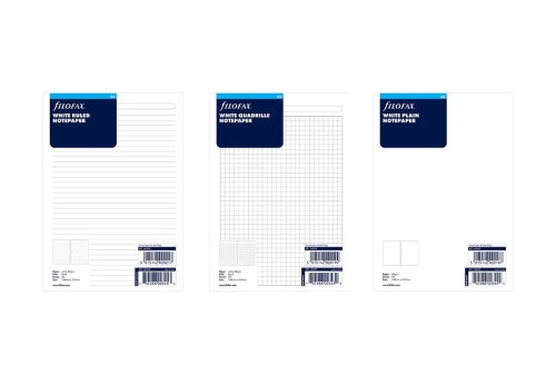 Filofax - wkład do organizera A5: wkład notesowy - różne rodzaje 
