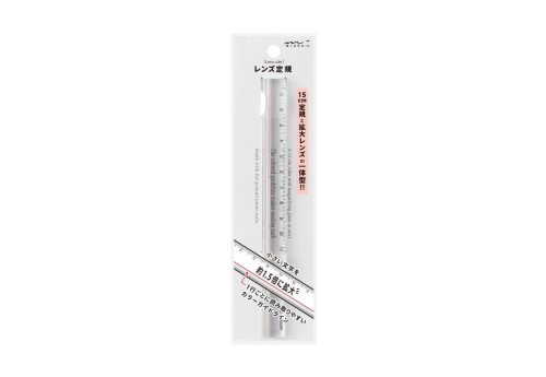 Midori Powiększająca Linijka 15 cm - przezroczysta