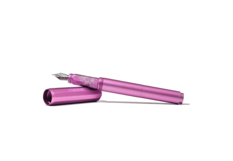 Aluminum Carousel Fountain Pen - Serpentine Blooms (3).jpg