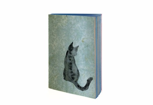 Slow Design Notes Canvas Book Grey Cat