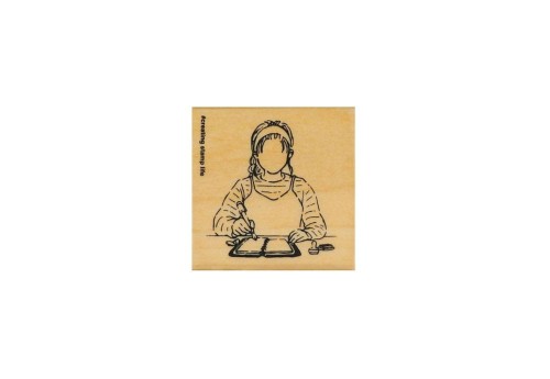 KODOMO NO KAO Stempel I LOVE STAMP Life - Kobieta, notes i pióro
