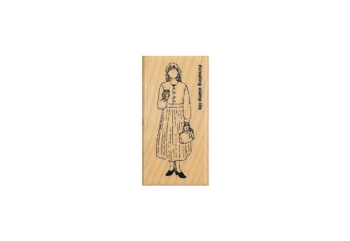 KODOMO NO KAO Stempel I LOVE STAMP Life - Kobieta z kawą