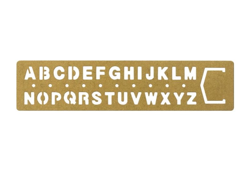 midori trc brass traveler's company ruler linijka mosiężna zakładka alfabet.jpg