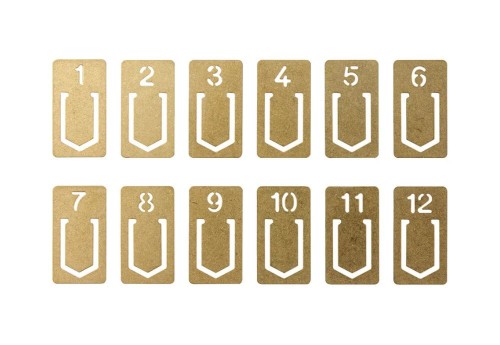 Traveler's Company TRC Brass Zakładki Numery