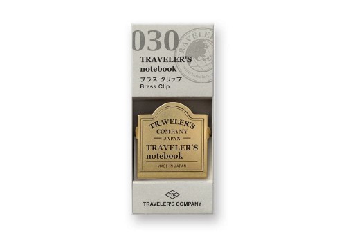 Traveler's Company TRC BRASS Traveler's Notebook Klips 030 Logo