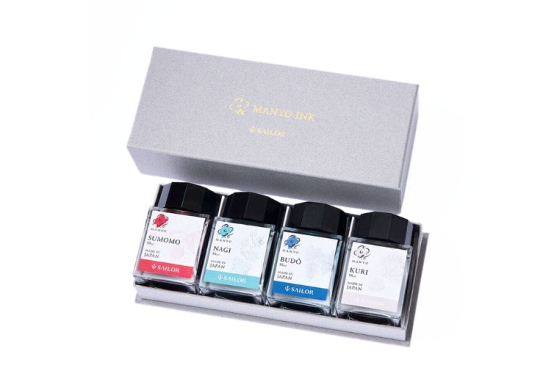 Sailor Zestaw Atramentów Manyo Set 2 4x 20 ml Sumomo, Nagi, Budo, Kuri.jpg