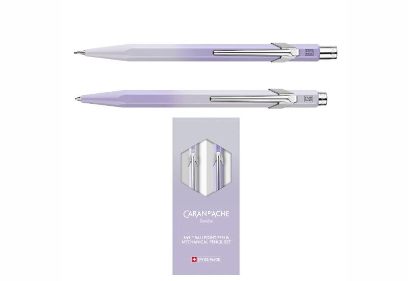 Caran d'Ache zestaw długopis i ołówek Blooming Lavender NOTEKA (2).jpg
