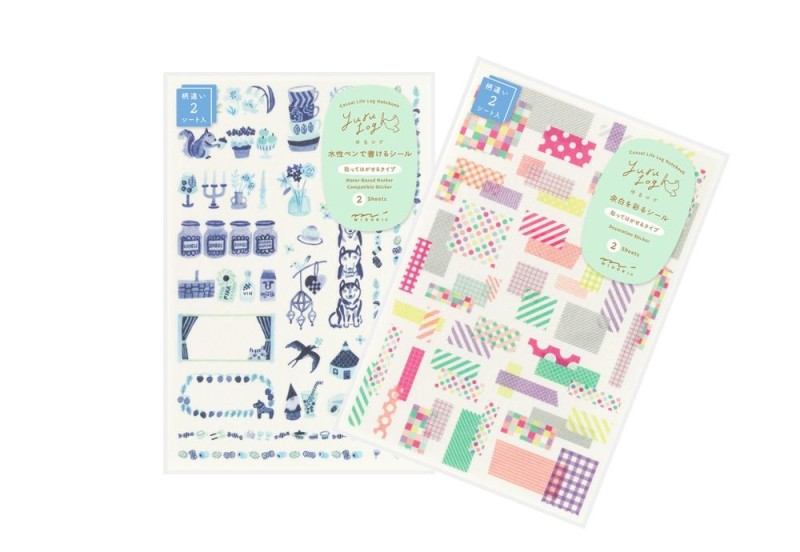 Midori naklejki Yuru Log Two sheets NOTEKA.jpg