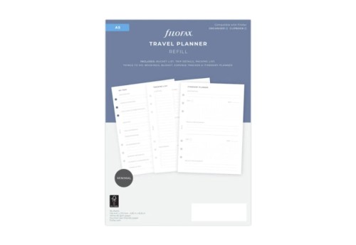 Filofax - wkład do organizera A5: planowanie podróży / Travel Planner