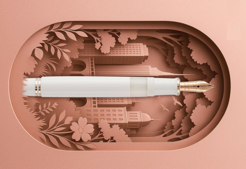 Pelikan M600 Souverän White Rose Gold 14k - Pióro Wieczne (4).jpg