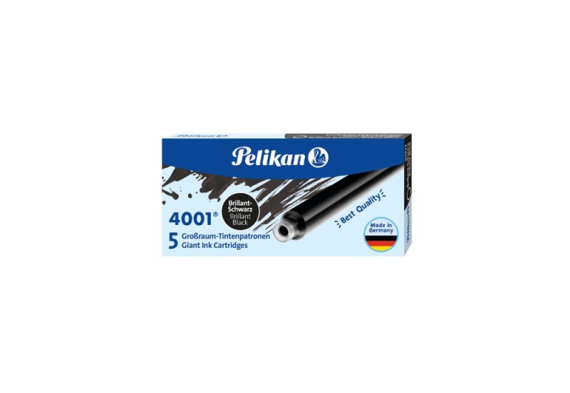 NOTEKA PELIKAN 4001 NABOJE ATRAMENTOWE DŁUGIE CZARNE.jpg