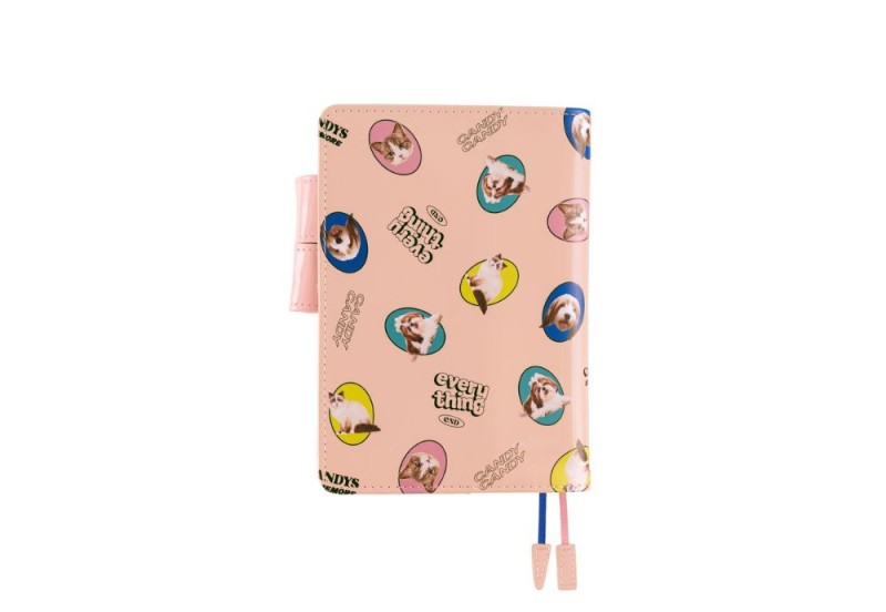 Hobonichi Techo Original A6 Cover: Candy Stripper: Random Dog & Cat (Pink)