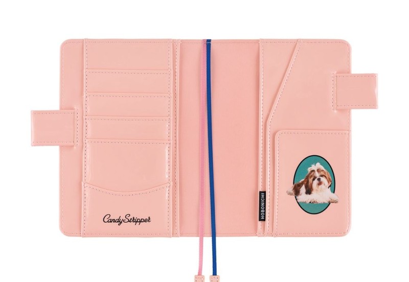 Hobonichi Techo Original A6 Cover: Candy Stripper: Random Dog & Cat (Pink)