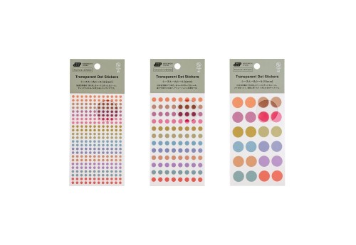 Hobonichi Techo TSUKI no IRO Transparent Dot Stickers - naklejki okrągłe