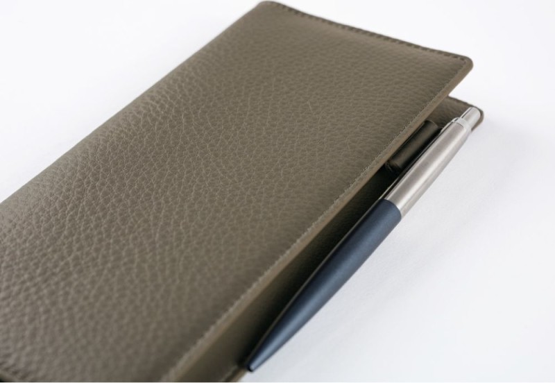 Hobonichi Techo Weeks Cover: Leather Taut (Gray & Light Blue)