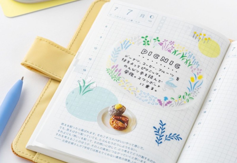 Hobonichi Techo Yuri Sanae See_ Through Sticky Notes (Forest Lake) - karteczki samoprzylepne (5).jpg