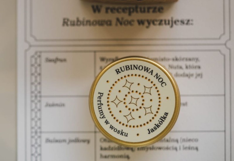 Jaskółka Perfumy w wosku do ciała z kolekcji Hotel Ritz - RUBINOWA NOC