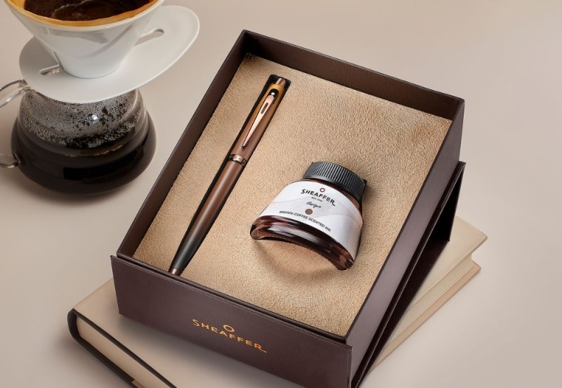Sheaffer 100 Coffee Edition Matt Brown - Zestaw_ pióro wieczne i atrament NOTEKA (2).jpg