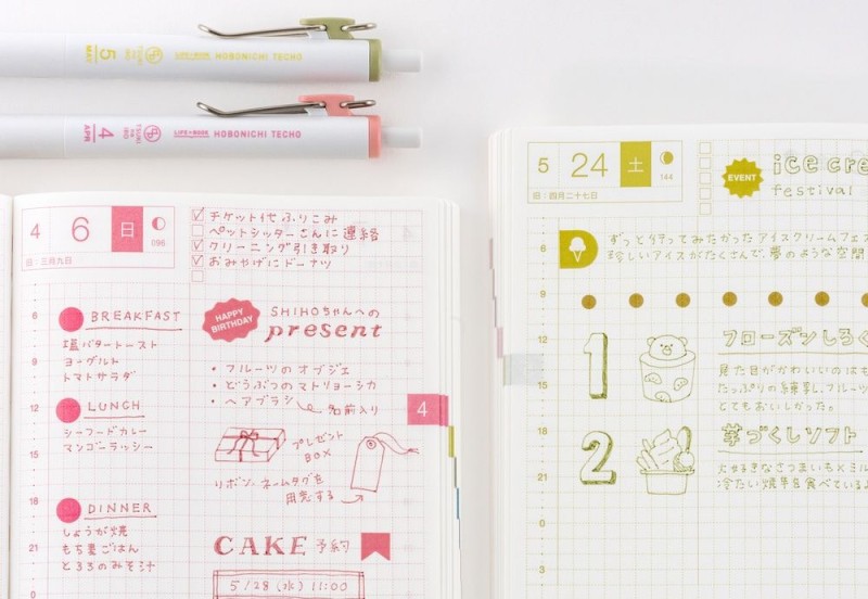 Hobonichi Techo TSUKI no IRO_ Uniball One - zestaw długopisów żelowych (6).jpg
