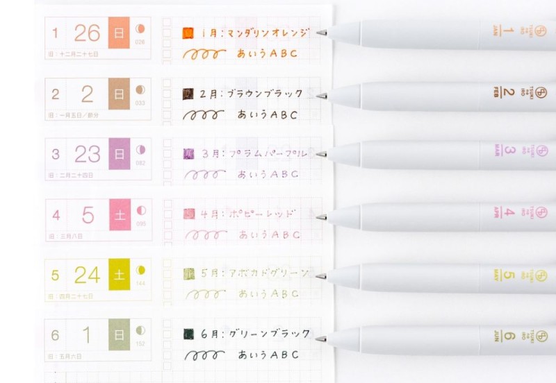 Hobonichi Techo TSUKI no IRO_ Uniball One - zestaw długopisów żelowych (7).jpg