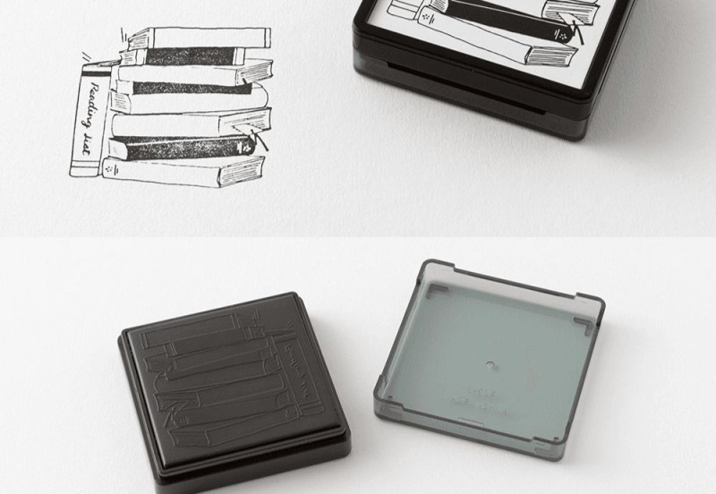 Midori pieczątka Paintable Stamp Pre-inked KSIĄŻKI (3).jpg